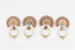 2017 Gifts Cute Universal Metal 360 degrees rotation peacock metal diamond