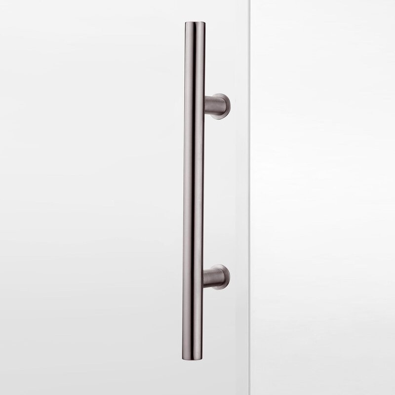 Frosted Frameless Sliding Glass Barn Door Interior With Hardware Kit And Door Handle