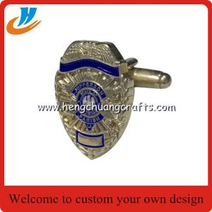 Wholesale Custom fashion metal Police America cufflink gold and silver plated for wholesale from china suppliers