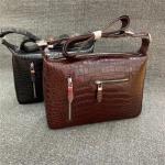 Exotic Alligator Skin Men's Soft Shoulder Bag Authentic Real Crocodile Leather