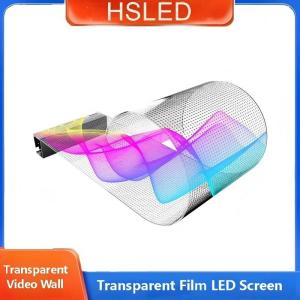Wholesale Transparent Led Film Display on Window Flexible Transparent Video Wall from china suppliers