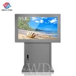 Grey Outdoor Digital Signage Kiosk 1080P 4K Resolution 9/16 LCD Display
