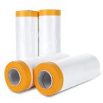 PE Transparent Pre Taped Masking Film Paper Dustproof Auto Painting