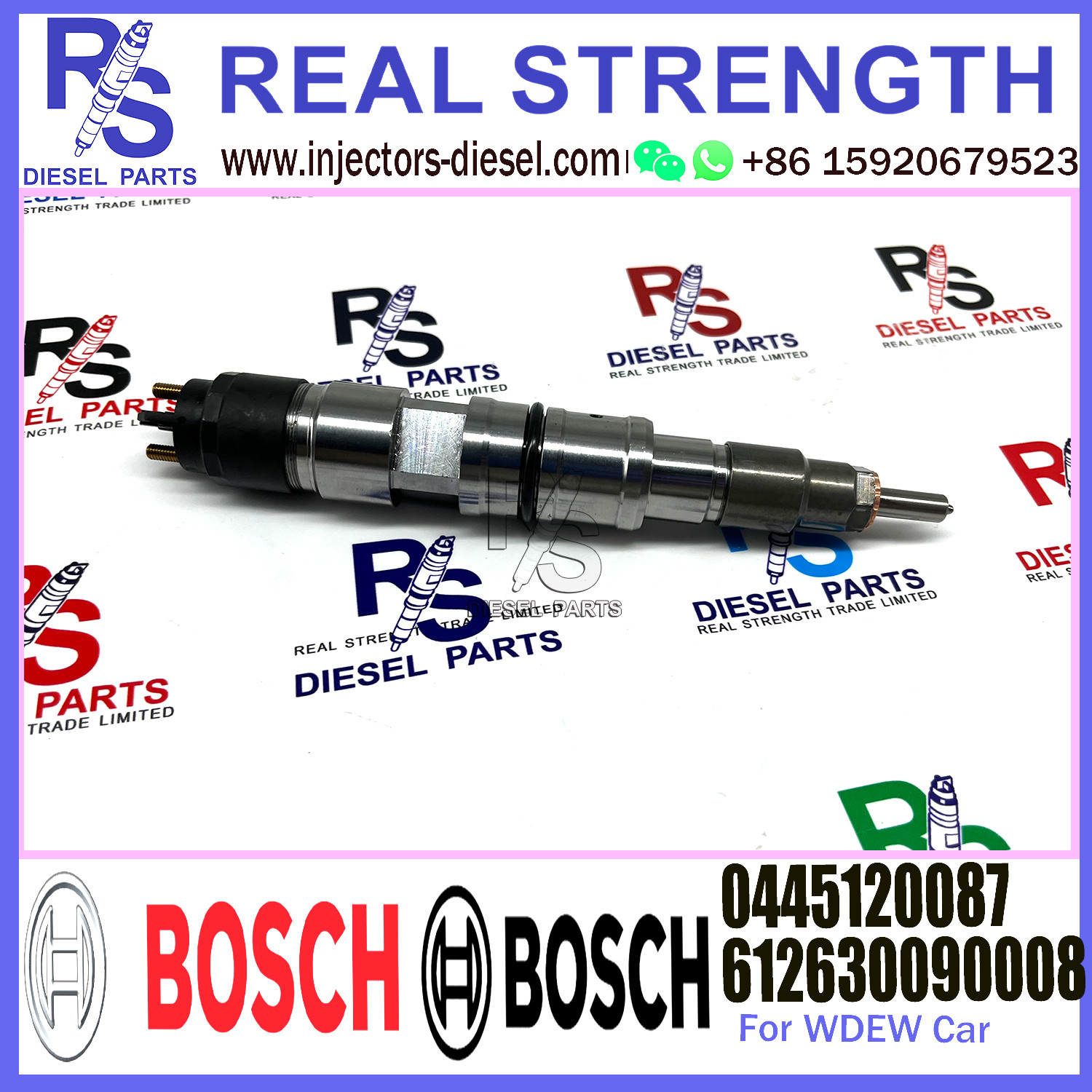 Diesel engine spare part Common Rail Fuel Injector 612630090008 0445120087 for WDWE