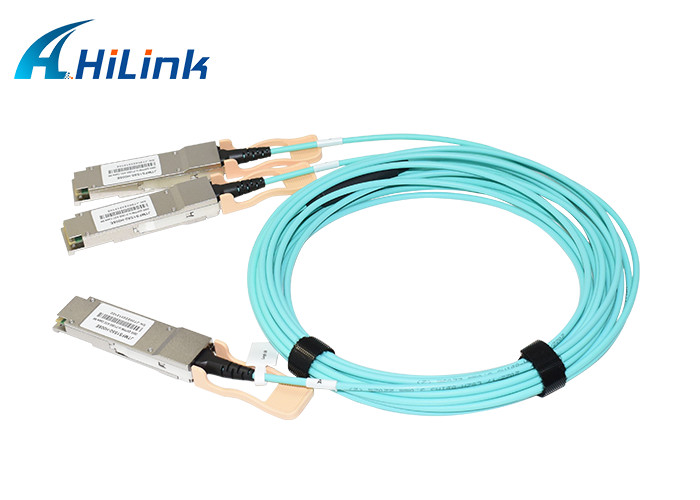 QSFP AOC Optical Active Cable 200G QSFP56 To 2 X QSFP28 AOC Ethernet Cable