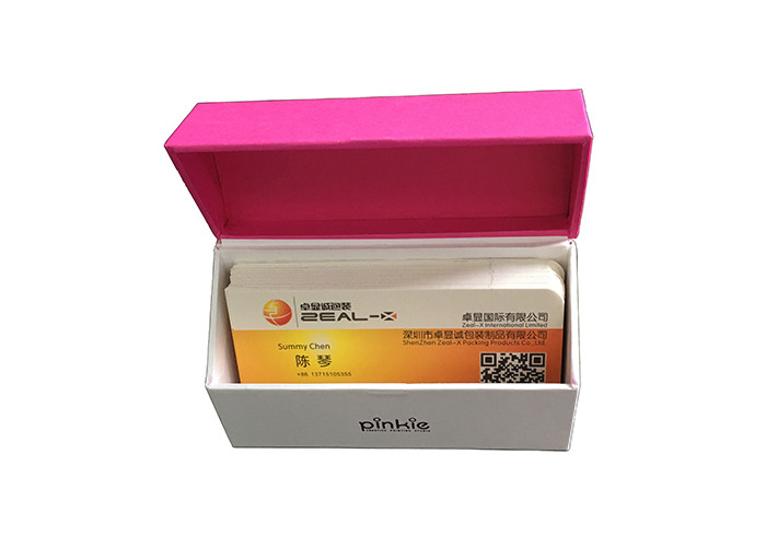Hot Stamping Magnet Gift Box Packaging Textured Surface With Pink Color