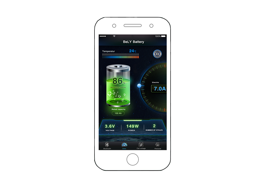 BMS Bluetooth 4.0 12V LiFePo4 Battery 50 Amp Hour Lithium Ion Battery