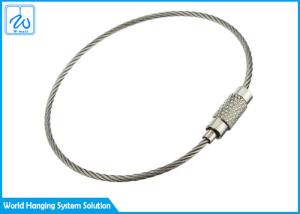 Wholesale Wire Ring Tag Cable Loop Key Ring , Luggage / Clothing Tag Wire Rope Key Ring from china suppliers