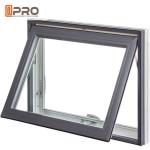 House Inward Opening Aluminium Awning Windows Double Tempered Clear Glazing side