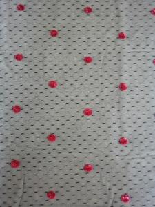 Wholesale Black Red Polka Dot Sequin Fabric For Day Dress Garment from china suppliers