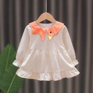 Wholesale Little Girl Long Sleeve Cotton Floral Dresses Spring Children'S Clothing from china suppliers
