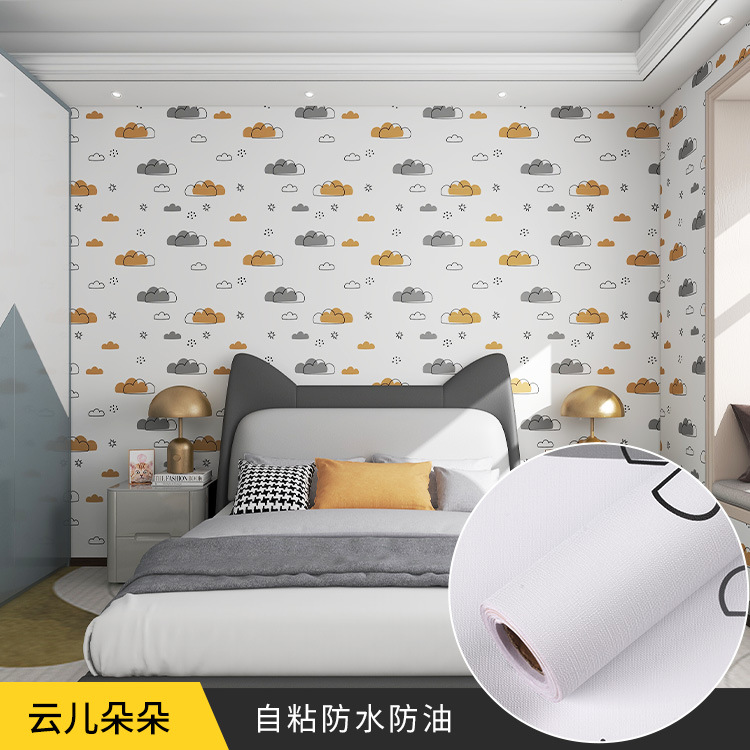 Wallpapers Size 60cm*10m per roll Modern Floral Design Self-Adhesive PVC Vinyl Wallpaper Waterproof for Bedroom and Hotel
