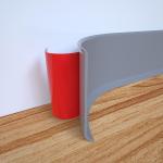 100x2mm Flexible Vinyl Cove Baseboard Molding