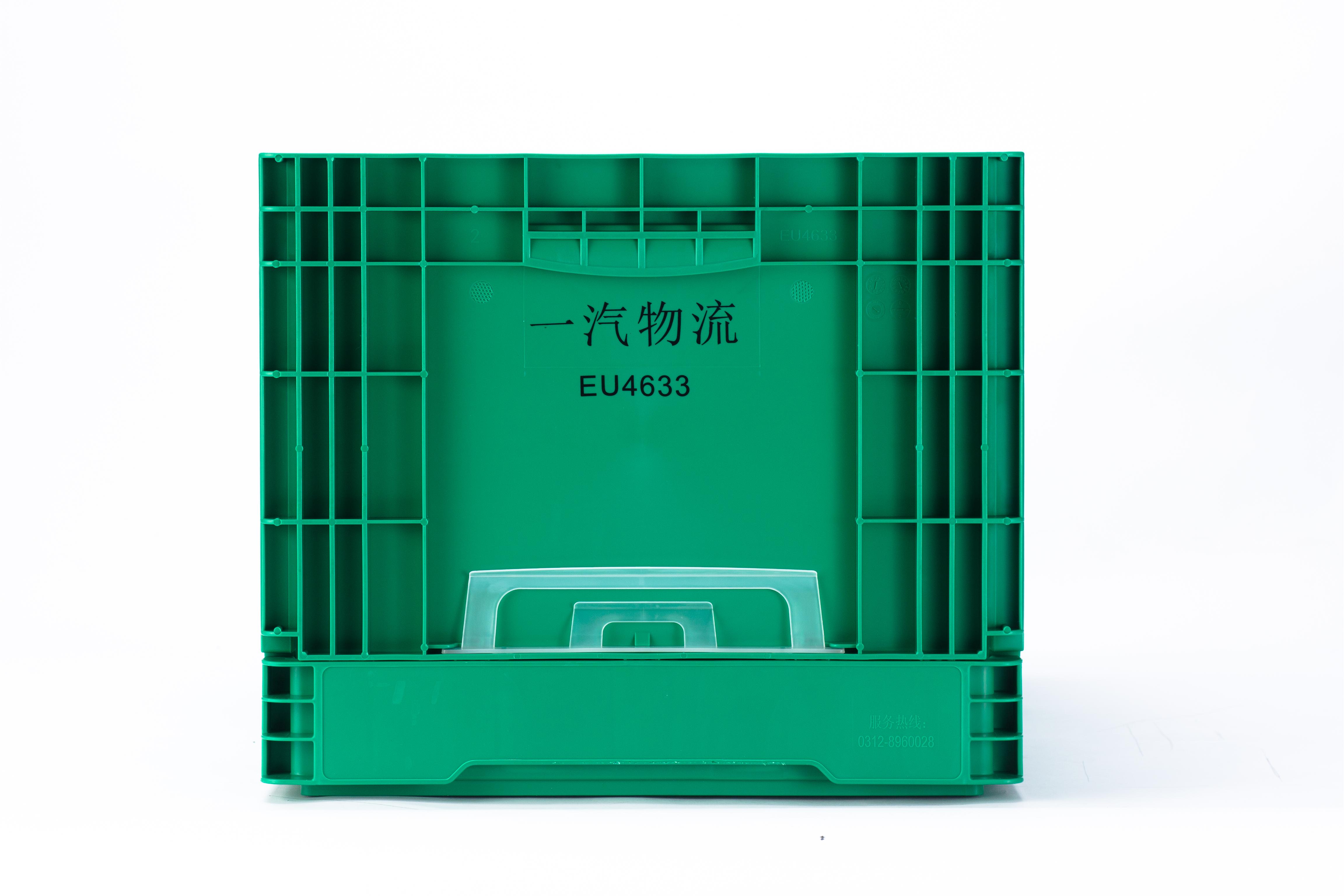 Solid EU Plastic Turnover Box Heavy-Duty Collapsible Vegetable Crate for Storage
