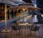 Sun Outdoor Aluminum Beach Umbrella LED Light Parasol 2.7M