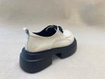 Thick Bottom Women Mule Shoes White Leather Mules Womens