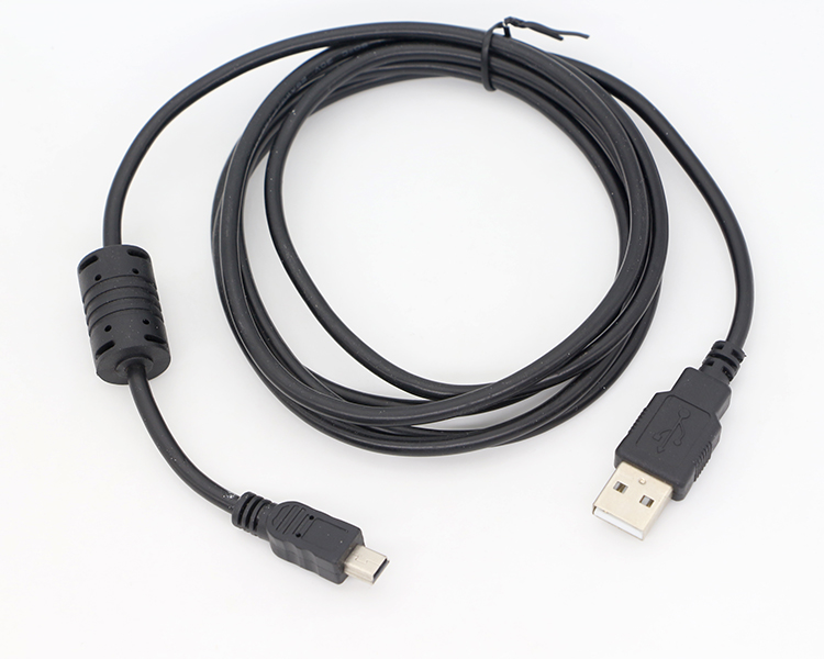 1.5m USB A To Mini B 5PIN USB 2.0 Data Charging OTG Cable with Ferrite