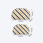 Shell Shape Luxury Stripe Cosmetic Toiletry Travel Bags For Women