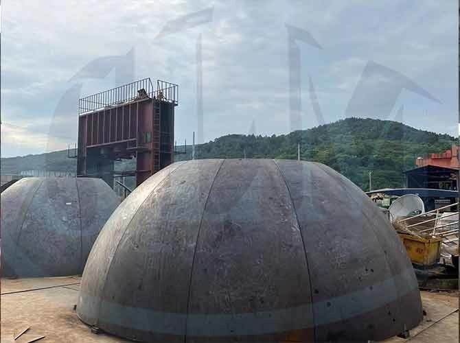 6400mm Diameter SA516 GR70 Hemispherical Head 20mm Thick