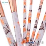 6 PCS Synthetic Hair Aluminum Ferrule Travel Makeup Brush Set