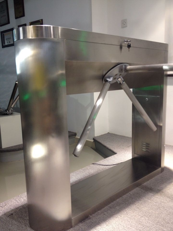 Security gate finger print read baffle gate for metro tripod turnstile for access control system