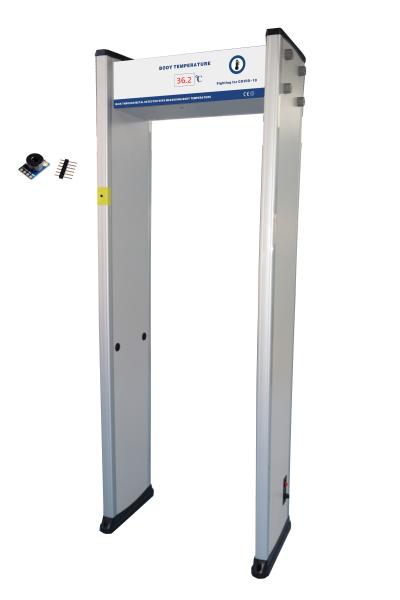 100 Sensitivity Level Body Temperature Measurement Scanner Metal Detector Walk