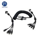 7 Pin Male To Female IP67 Trailer Truck Video Backup Camera Cable