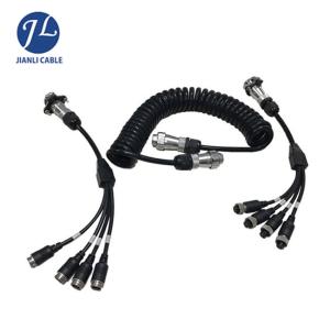 Wholesale 7 Pin Male To Female IP67 Trailer Truck Video Backup Camera Cable from china suppliers