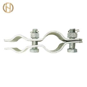 Wholesale Custom Made Pole Accessories , Galvanized Fastening Clamp For ADSS OPGW Cable from china suppliers