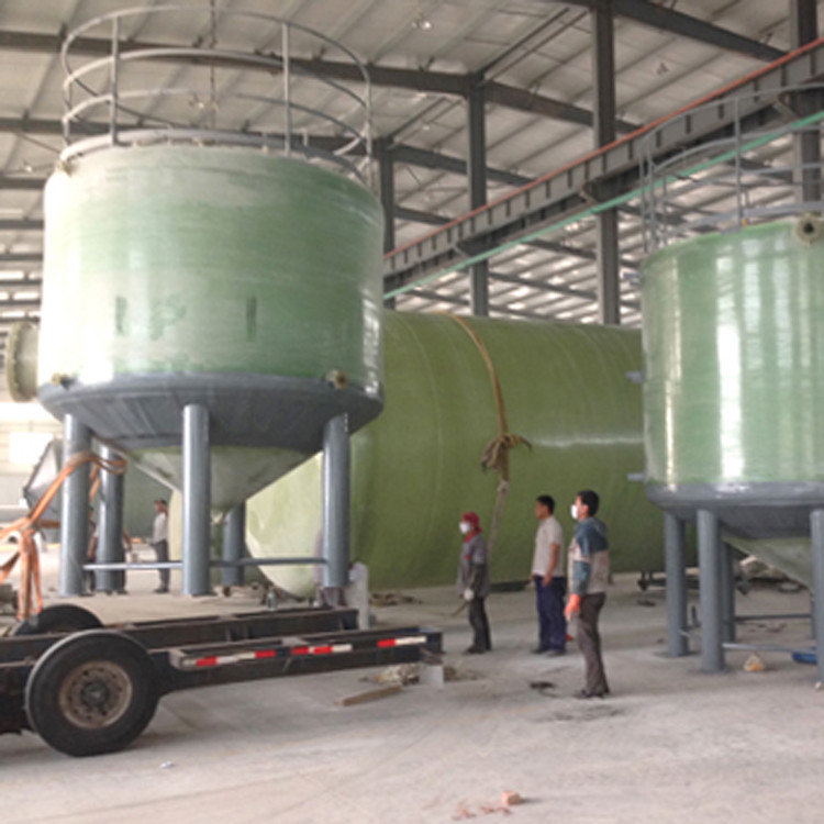 3600mm Vertical Cylindrical FRP Chemical Tank Sewage Treatment Holding