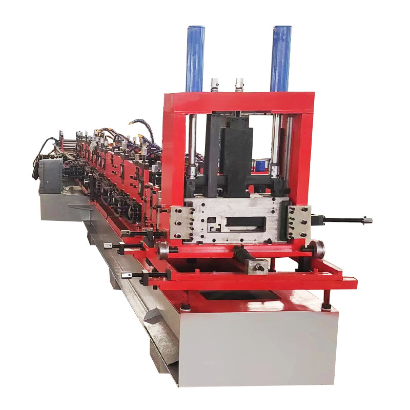 80-350 CZ Purlin Roll Forming Machine With PLC Control System And Hydraulic Cutting Mode