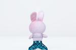 Pink Color Plush Bunny Keychain , Dressup Mermaid Stuffed Bunny Keychain