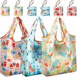 Foldable Ripstop Nylon Recycle Shopping Bags Compact Design Fits In Pocket