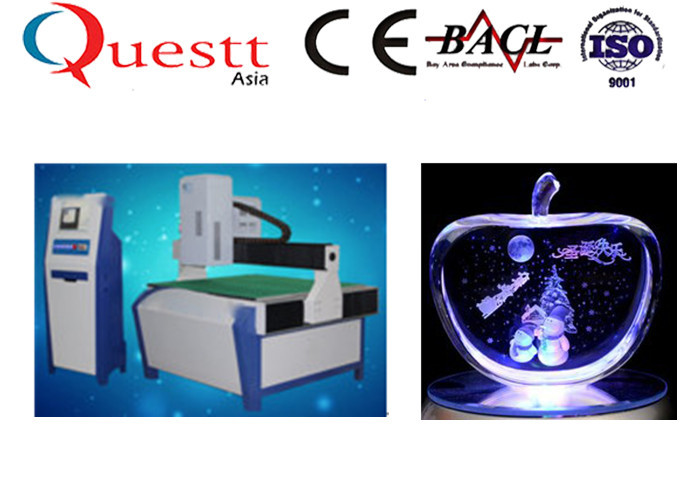 Big Size Glass 3D Crystal Laser Engraving Machine 3W Green Laser 800x1200x150mm