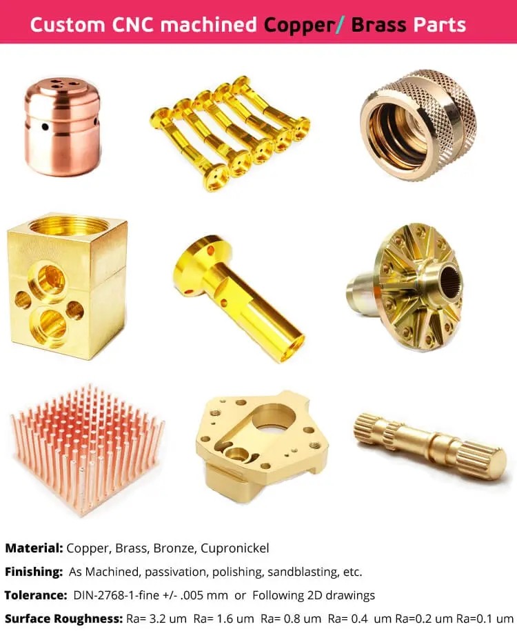 Custom Brass CNC Turned Parts Components Harden CNC Machining Parts