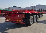 2 / 3 / 4 Axles Flatbed Truck Trailer Container 50 Ton Q345B Manganese Plates