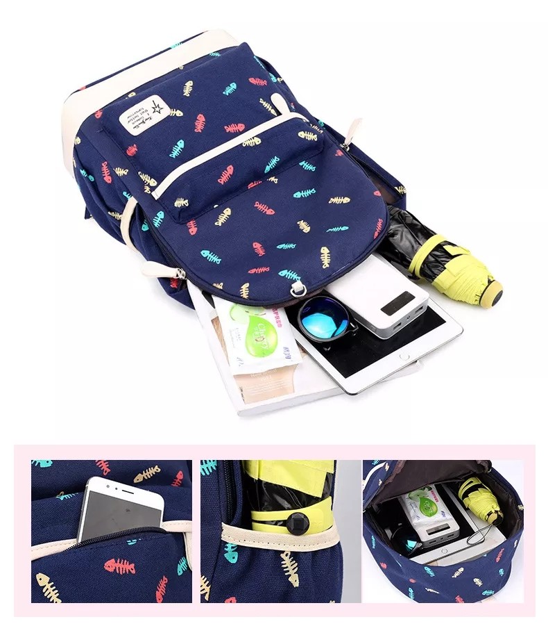 School Backpack Sets For Girl Women Durable Travel Bags Laptop Backpacks Wholesale