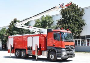 Wholesale Mercedes Benz 25m Aerial Fire Truck Spraying Water / Foam / Powder from china suppliers