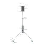 Heavy Duty Y Shape Hanging Wire Rope YW-86054 For LED High Bay Lights