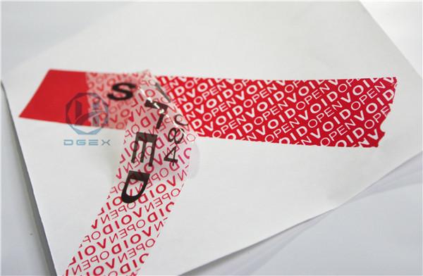 Anti - Fake Sticker Tamper Evident Security Sticker Labels For Fast Food