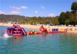 PVC Interactive Floating Water Playground , Kids Blow Up Water Park Customized