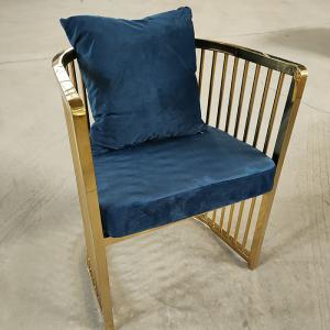 Wholesale French Modern Luxury 68cm Tall Velvet Arm Dining Chair Gold Legs from china suppliers