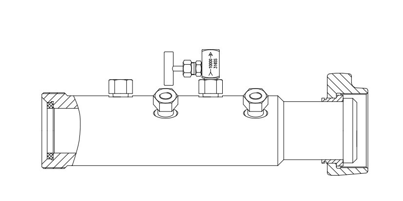Chemical Injection Usage Data Header With Sampling Ports Well Surface Testing