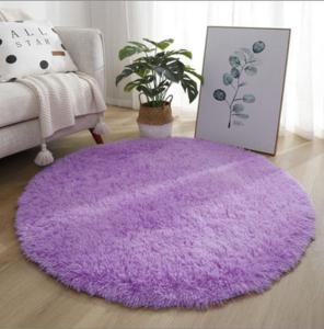Wholesale Pure Color Circled Silk Woollen Mixed Knitting Carpet Bedroom, Living Room Carpets from china suppliers