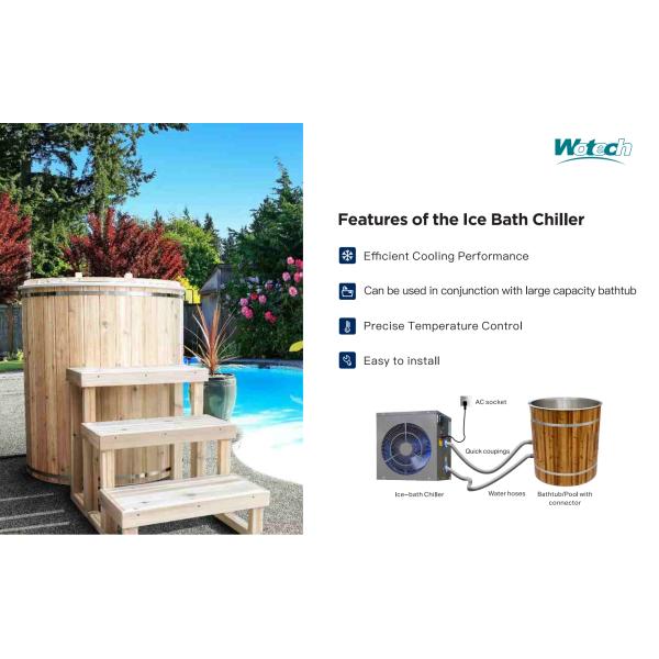 2Hp 220v/50hz Portable Lce Bath Chiller For Operating Ambient Temperature 10°C-45°C