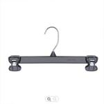 12 Inches Black Plastic Pant Hangers Flat Childrens Clip Hangers
