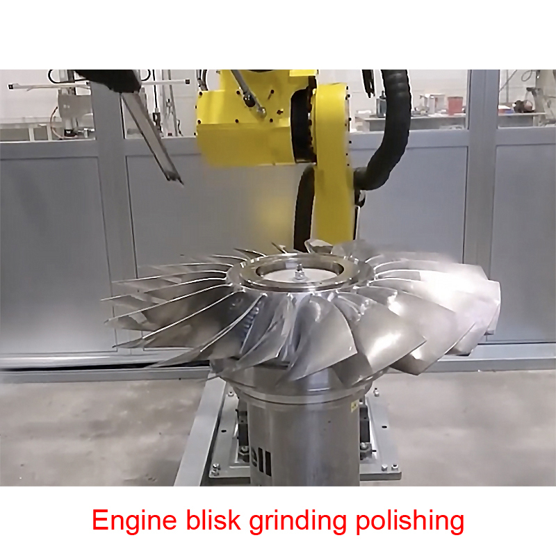 Robotic Polishing Machine Automatic Vision Positioning Metal Surface Grinding Buffing System Line for Turbine Blade