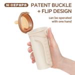NICEPAPA FLIP-CAP Durable BPA-Free Food Grade Silicone Baby Bottle Hollow Scale