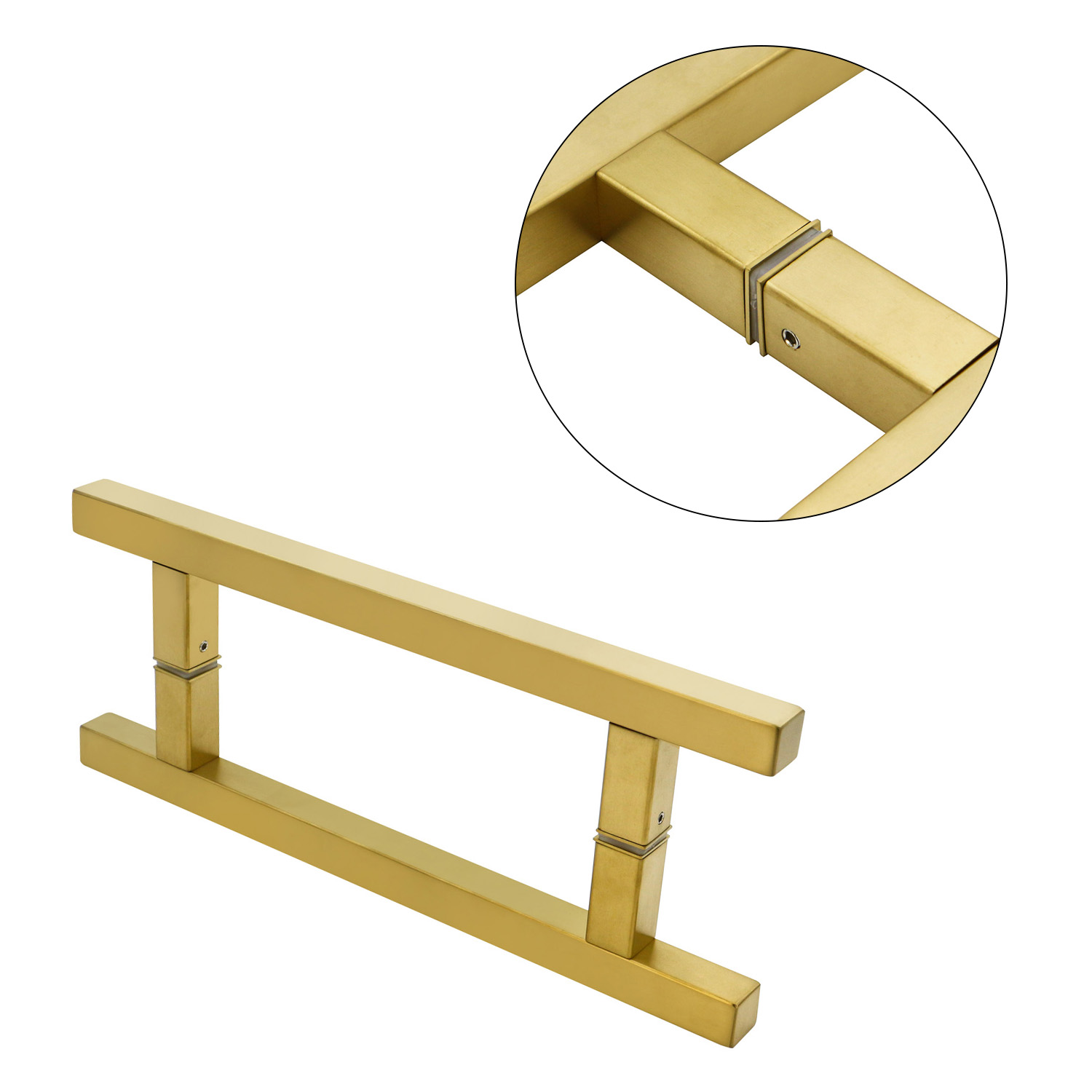 Main Door Handle in Luxury Design with 304 Stainless Steel and 200*200*19*1.0mm Size