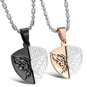 Wholesale New Fashion Tagor Jewelry 316L Stainless Steel couple Pendant Necklace TYGN150 from china suppliers